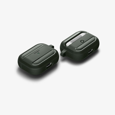 ACS05482 - Apple AirPods Pro 2 Case Rugged Armor in matte black showing the front